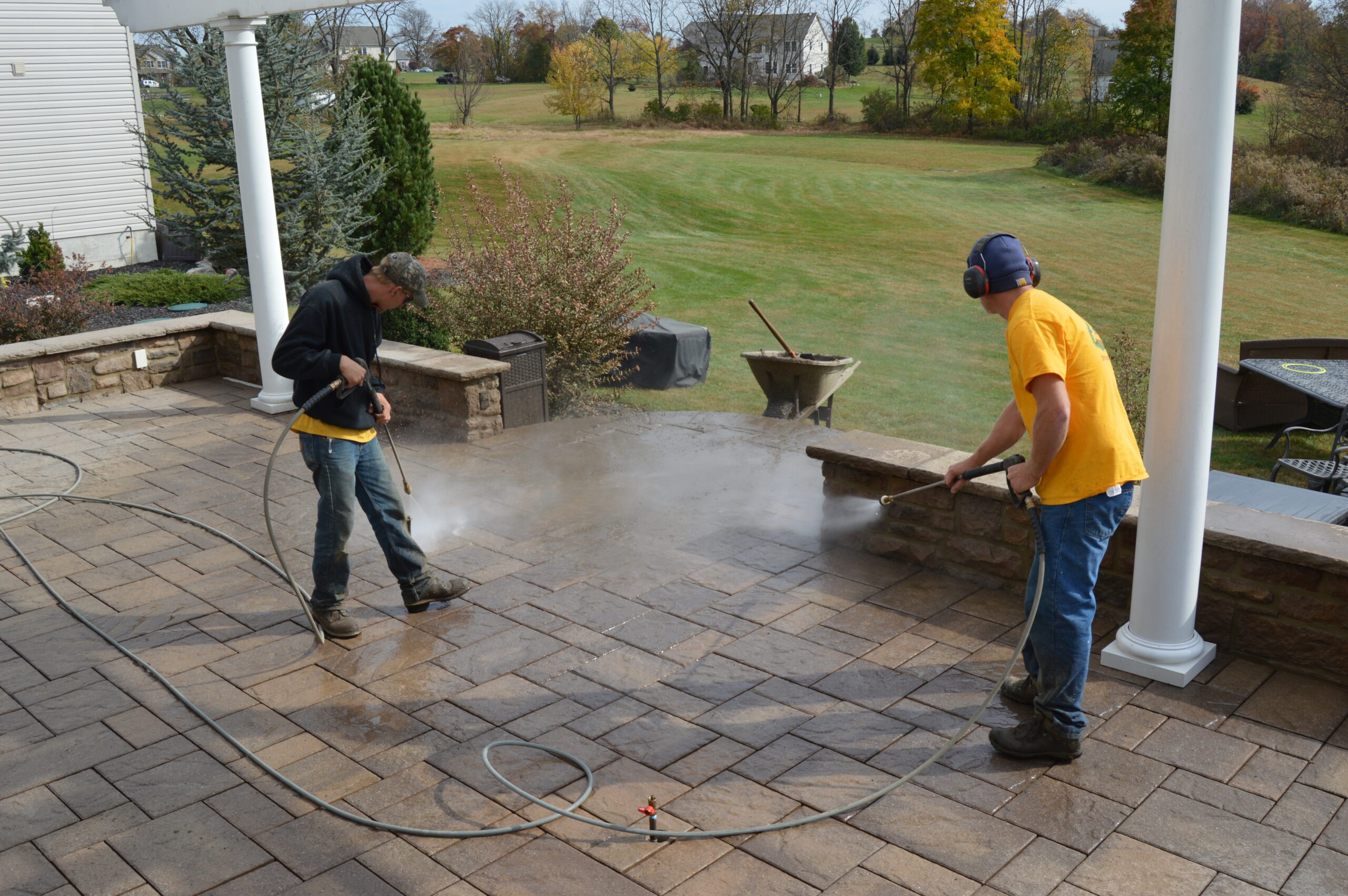 Beautifully clean block paving driveway and patio